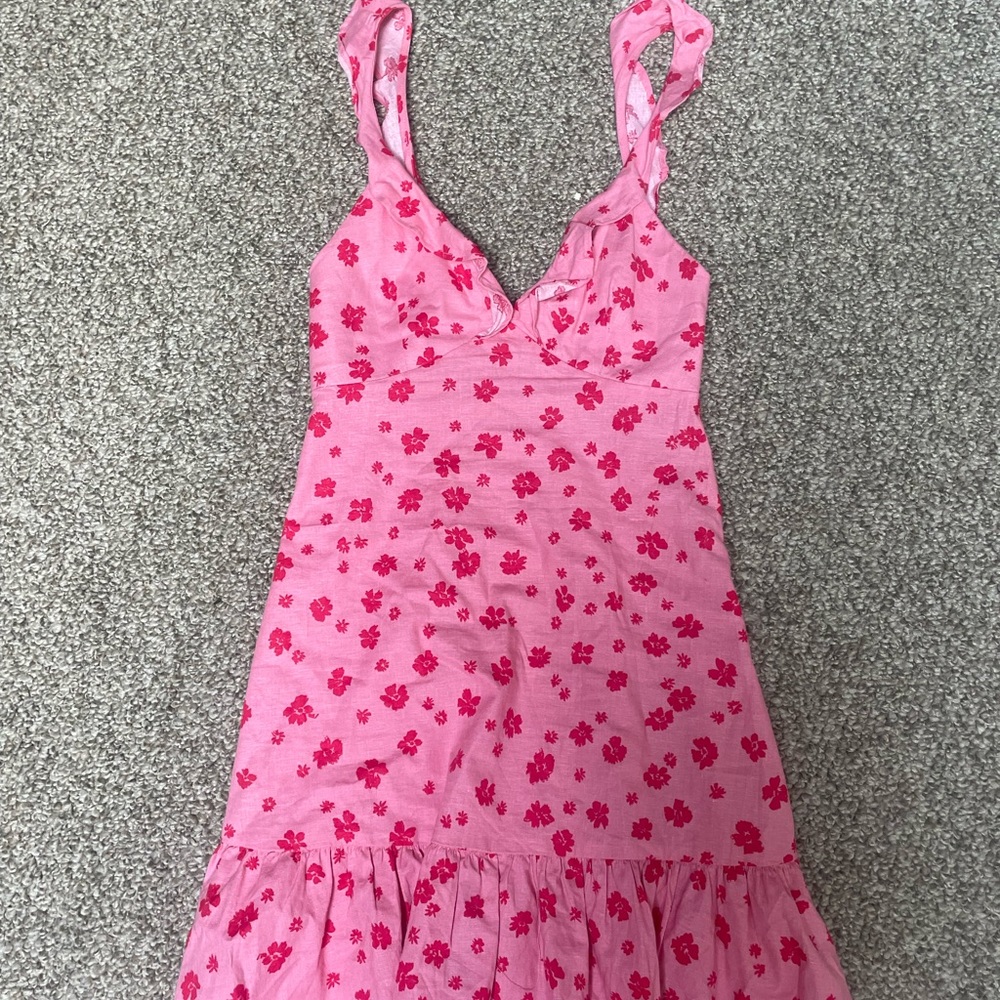 Zara Ruffled Printed Dress - Picture 6 of 8